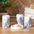 Porcelana decalque banheiro acessórios 4pcs, conjunto de estilo chinês clássico banho